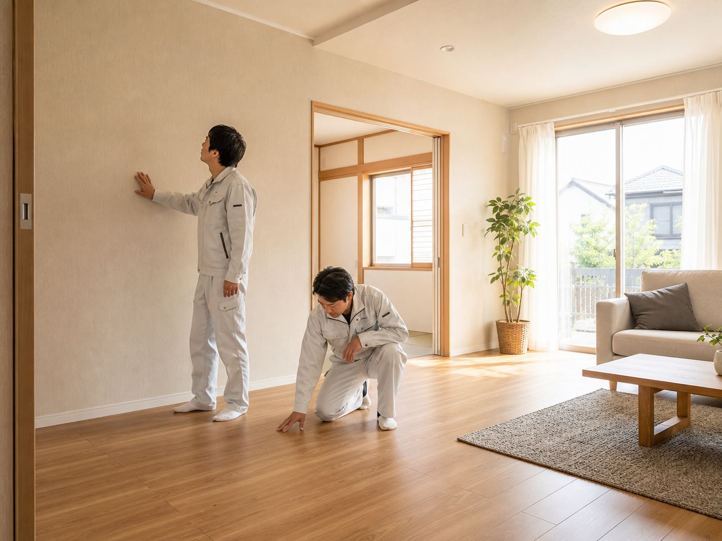 福岡市東区 K様邸 リビングのクロス・床張替え