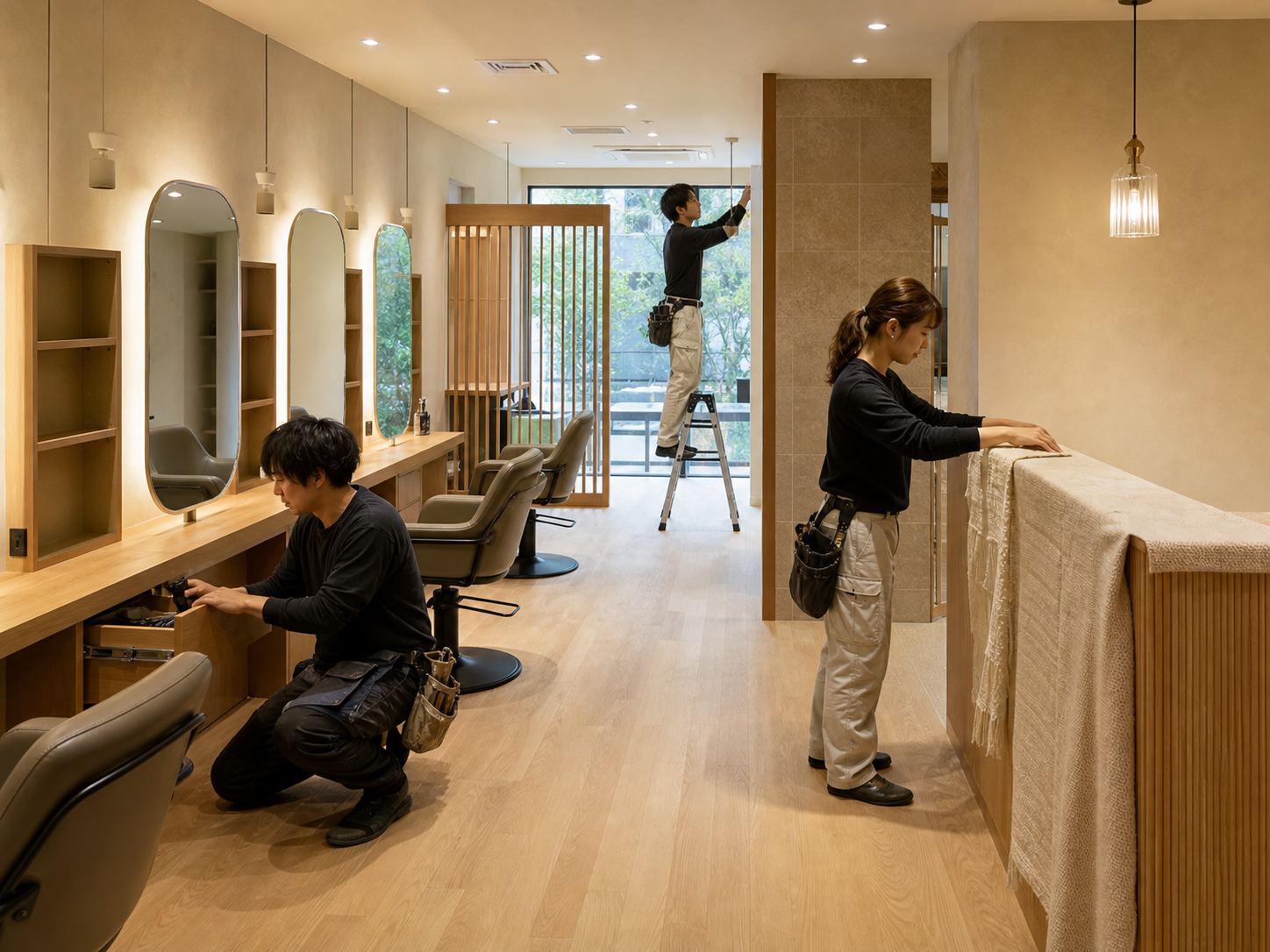 北九州市小倉南区 T様邸 美容室の店舗内装工事